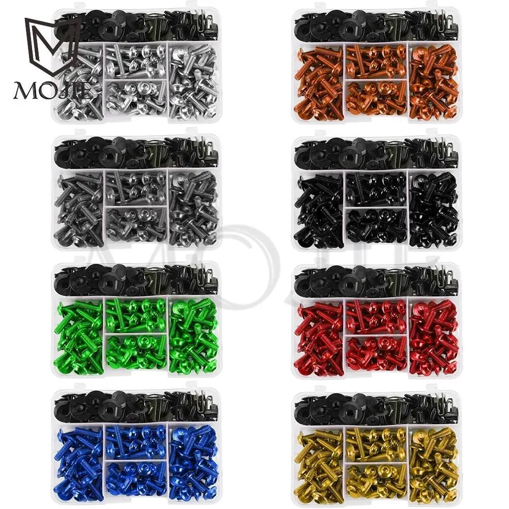 

Motorcycle Fairing Bolt Screws Kit Nut Clips Aluminium For Honda CB 125R 250R 300R 400X 400F 500X 500F 600F 650R 650F 1000R 1300