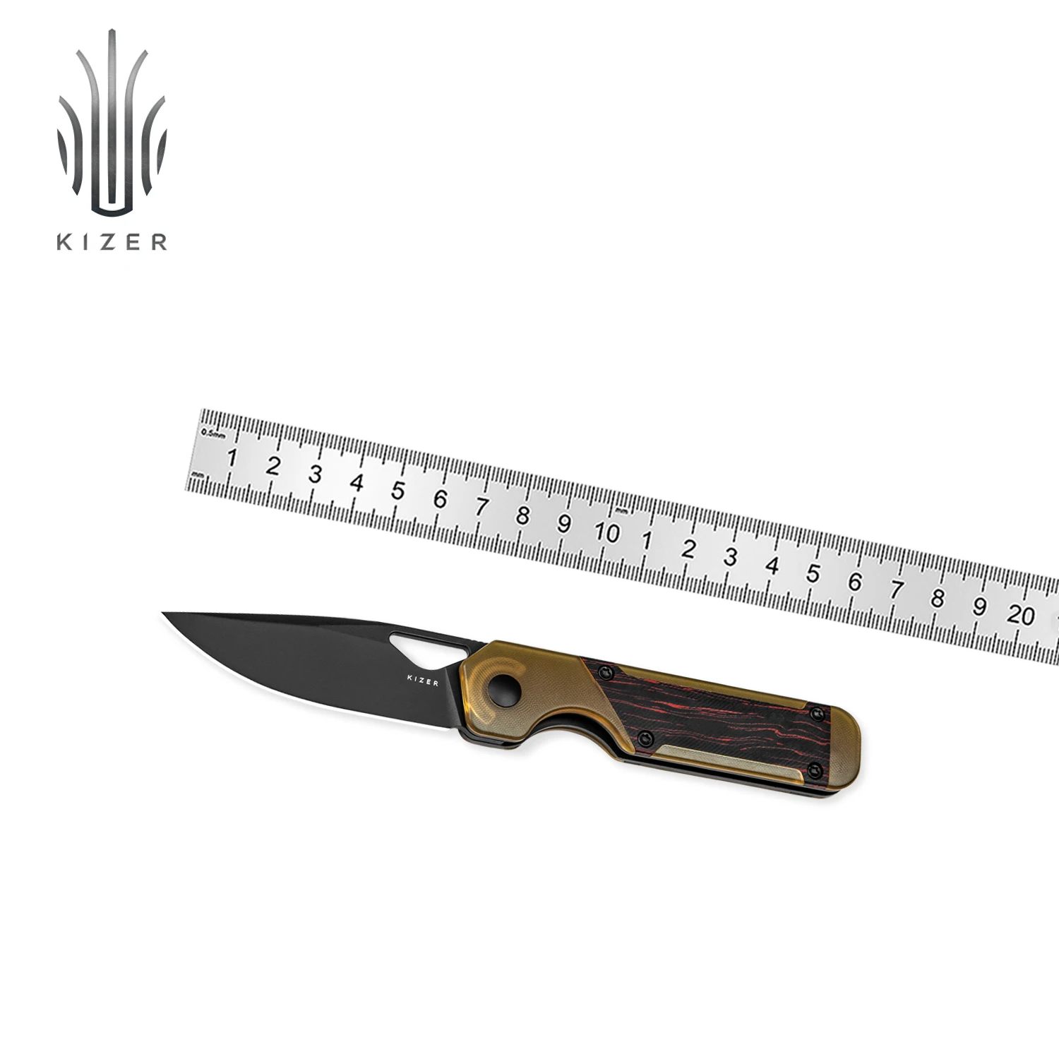 

Kizer Pocket Folding Knife Mini Militaw V3634SA1 PEI+G10 Handle With NitroV Blade Outdoor Camping EDC Tools Knife