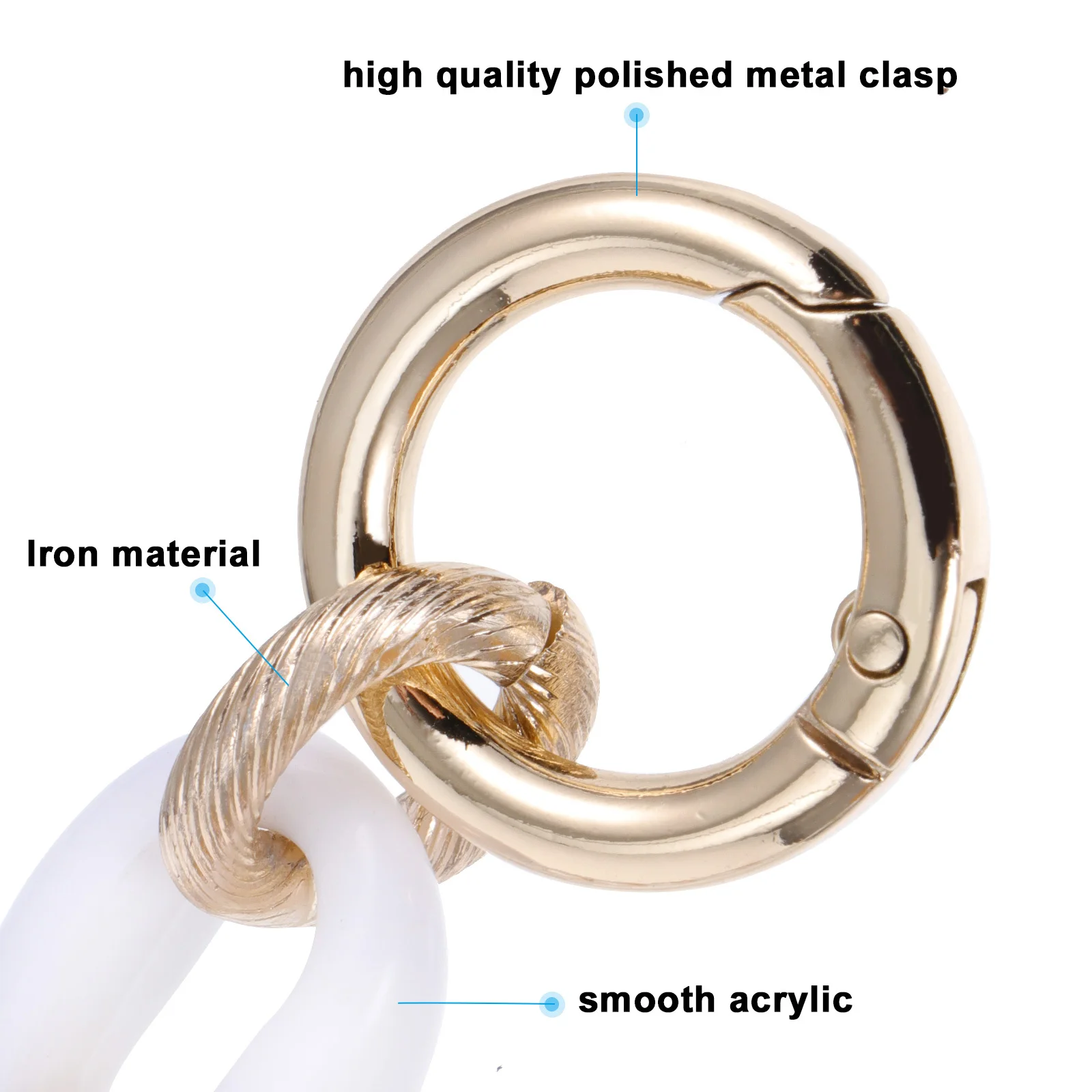 Sangle de poignée de sac à main, bricolage, chaîne de remplacement, accessoires de décoration de sac à main, robuste, Durable, ne se décolore pas facilement