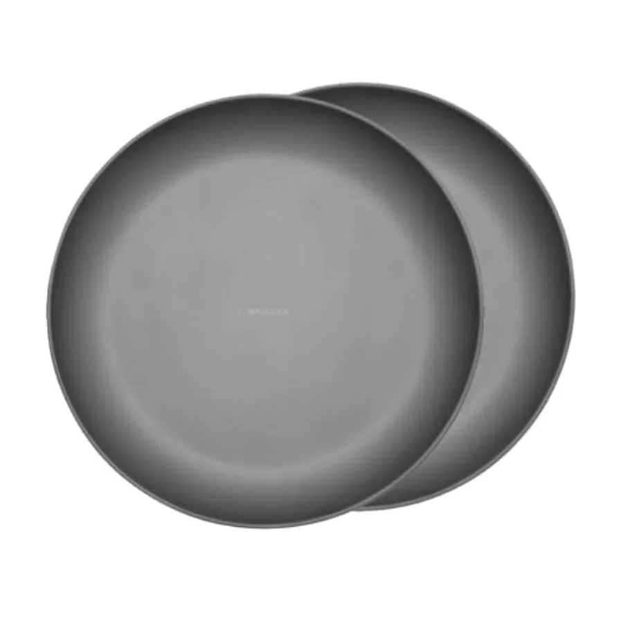 

2 pcs Titanium Campg Plate Dishes, ch Ultralight Durable Titanium Dish Plate Cookware, Outdoor Stackable Servg Backpackg plates
