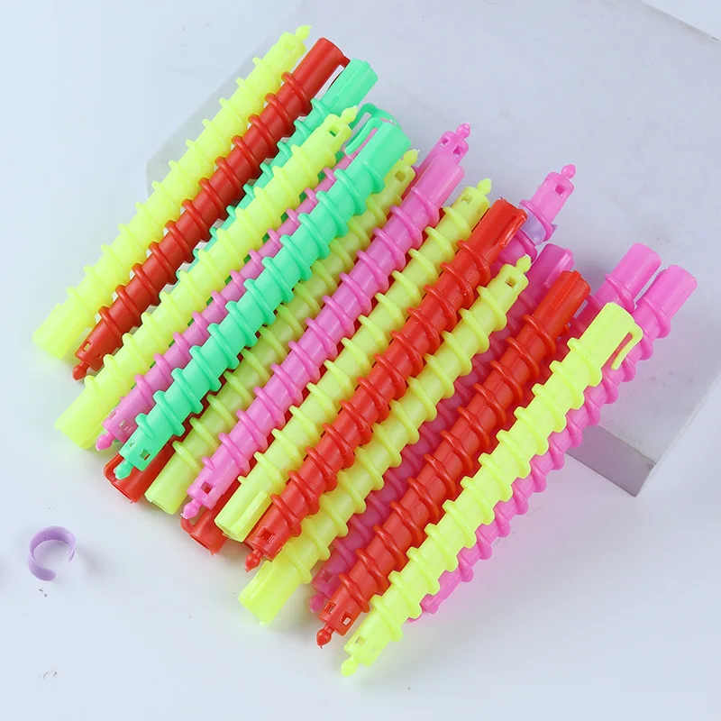 No Heat Hair Rollers Plastic Hair Perm Rods Long Spiral Hair Perm Rods Hairdressing Styling Hair Curler Rollers DIY Salon Tool