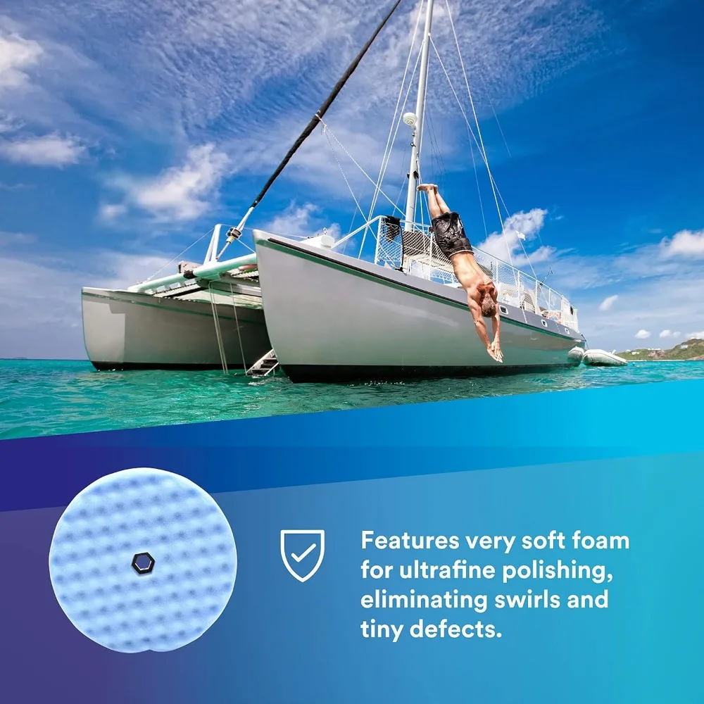 Ultrafeines Schaumstoff-Polierpad, doppelseitig, 20,3 cm, für glatte, glänzende Oberflächen