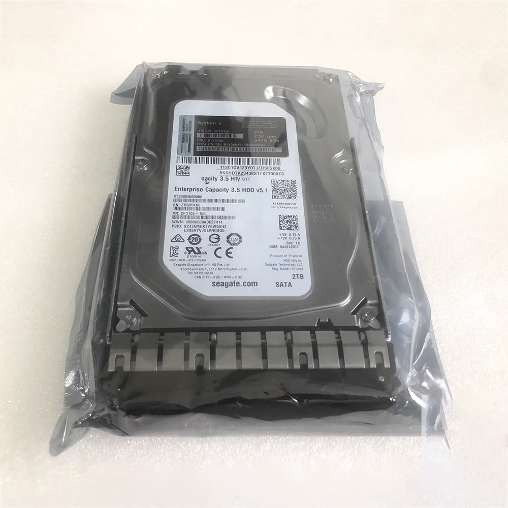 For IBM Server Hard Drives 2TB 7.2K 6Gb SATA 3.5“ 81Y9794 81Y9795 81Y3864