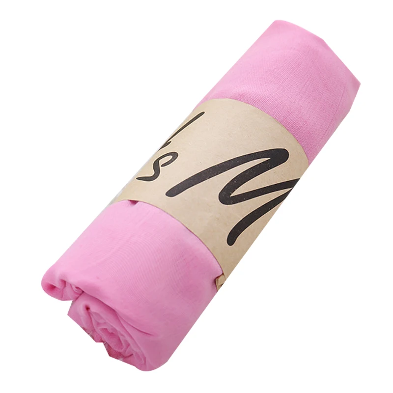 

CGG-Solid Color Candy Color Cotton Headband Ladies Gift Beautiful Scarf Wild Shade Beach Towel Shawl (Pink)