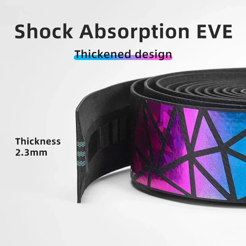 ROCKBROS MTB Road Cycling Handlebar Tape 2.3MM Thickened PU Eva Anti-slip Wear-resistant Shockproof Grip Tape Bike Accessories