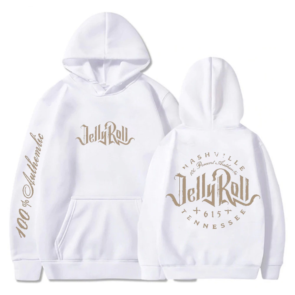 Jelly Roll Logo Pullover Hoodie Hip Hop Long Sleeve Streetwear Men Women Hooded Sweatshirt 2023 Backroad Baptism Tour Clothes