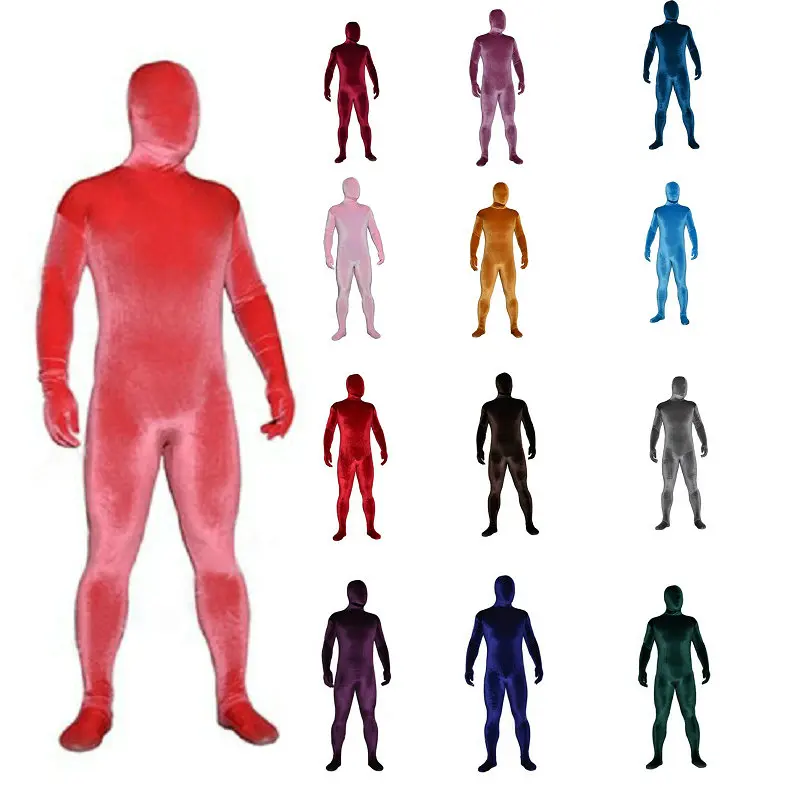 

All In One-Overall Bodysuit Full Body fully wrapped, solid color, multiple colors Korean velve customized size Cosplay Costume