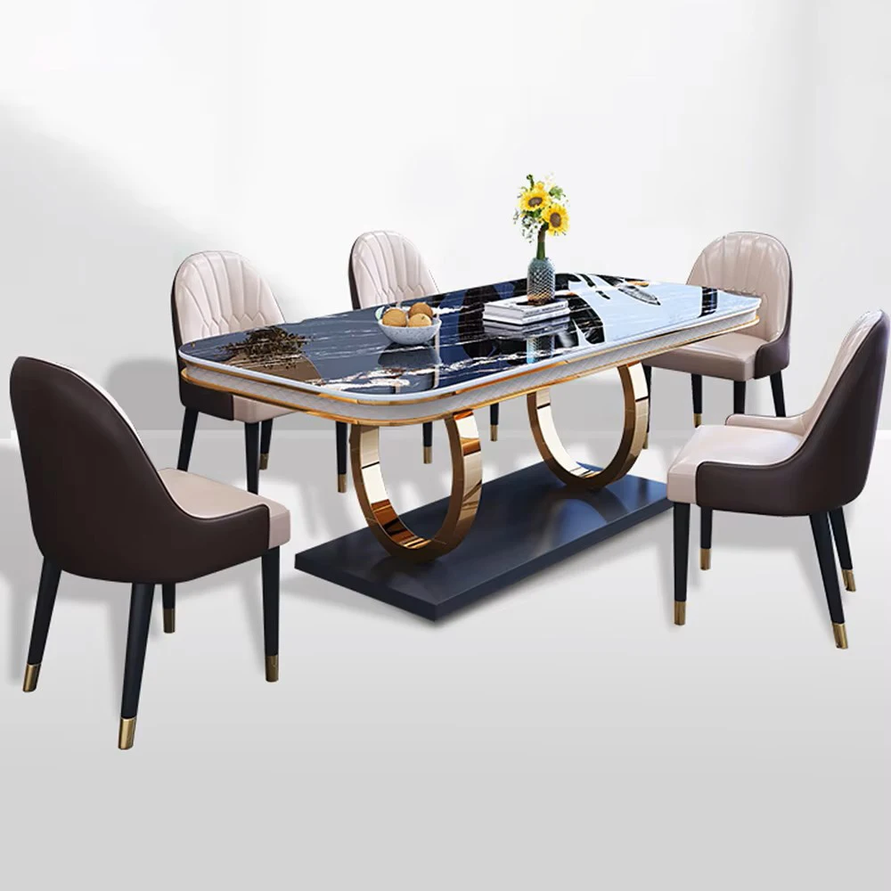 

dl-Modern Hot Selling Luxury Design Dining Room Table and Chair Set Dining Furniture Set%