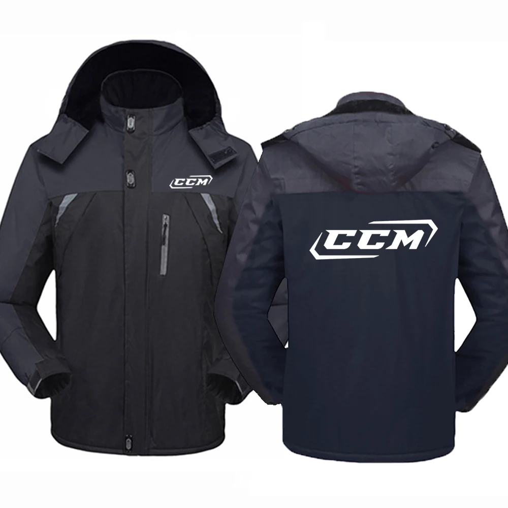 CCM 2024 Printing New Style Men's Thickened Warm Windbreake Autumn and Winter Outdoor Water Proof Wind Breaker Jacket Tops