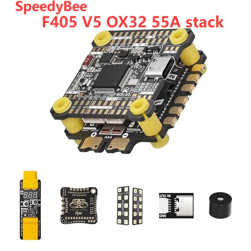 

SpeedyBee F405 V5 OX32 55A stack 30x30mm Model Aircraft FC&ESC Stack for FPV Drone