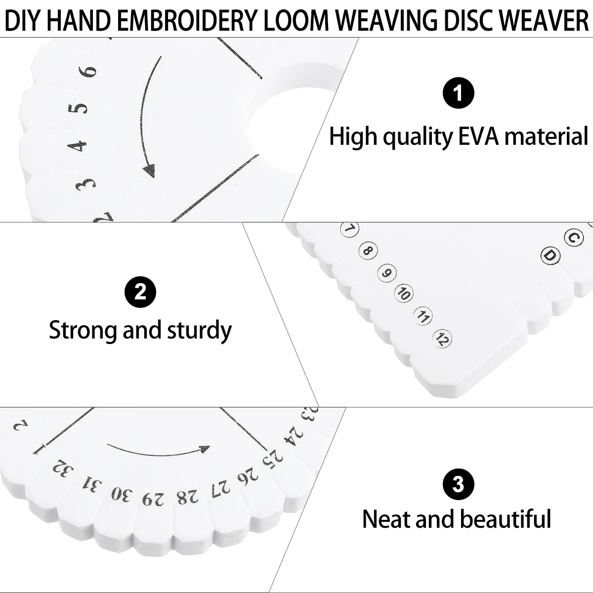 2 Stück Schnur web scheibe Draht webstuhl DIY Handwerk Werkzeug Stricks chale Armband Herstellung Werkzeuge Handbuch Quadrat