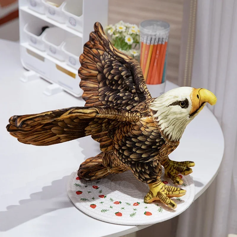 30cm Simulation Plush Toy Prairie Eagle Plush Toy Soft Cotton Doll Realistic Animal Room Decor For Boyfriend Birthday Gift