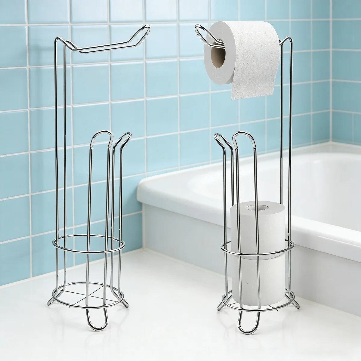 

Отдельно стоящий держатель для туалетной бумаги с дополнительным хранилищем, органайзер для туалетной бумаги из нержавеющей стали, аксессуары для ванной комнаты, 1 шт.