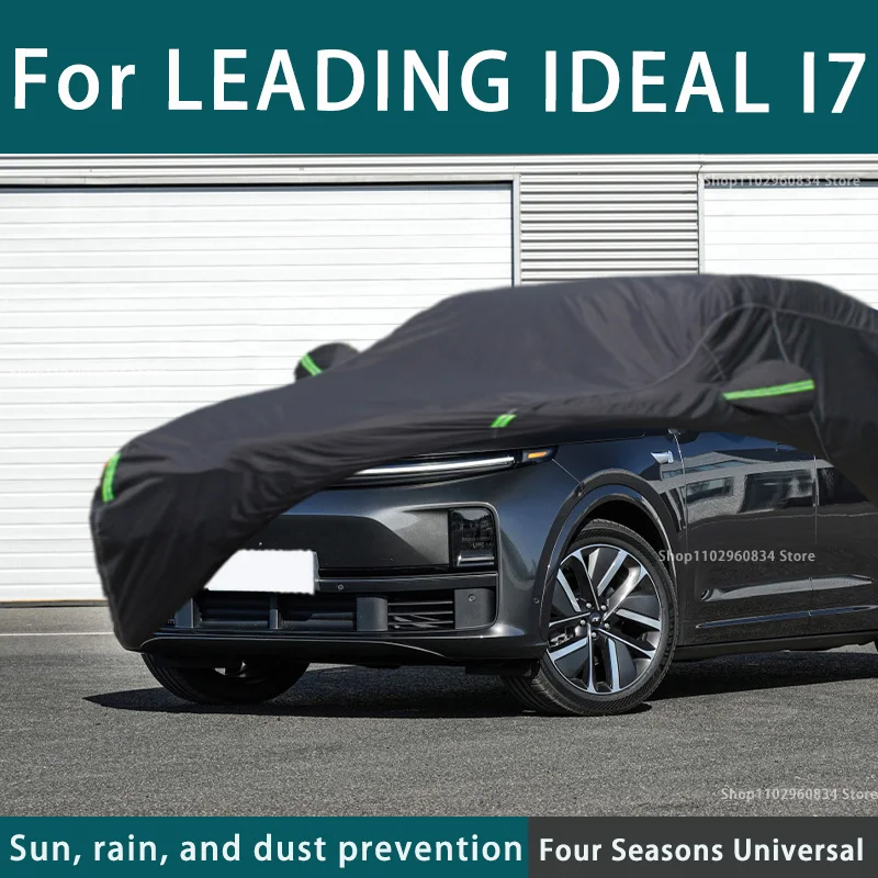 

For Leading ideal I7 210T Full Car Covers Outdoor Uv Sun Protection Dust Rain Snow Protective Car Cover Auto Black Cover