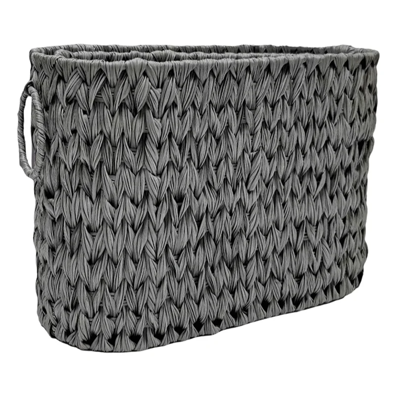 

Storage Woven Basket,Waterproof Wicker Basket With Handles,Organizing Woven Basket,Pantry Basket,Wicker Storage Basket-B51B
