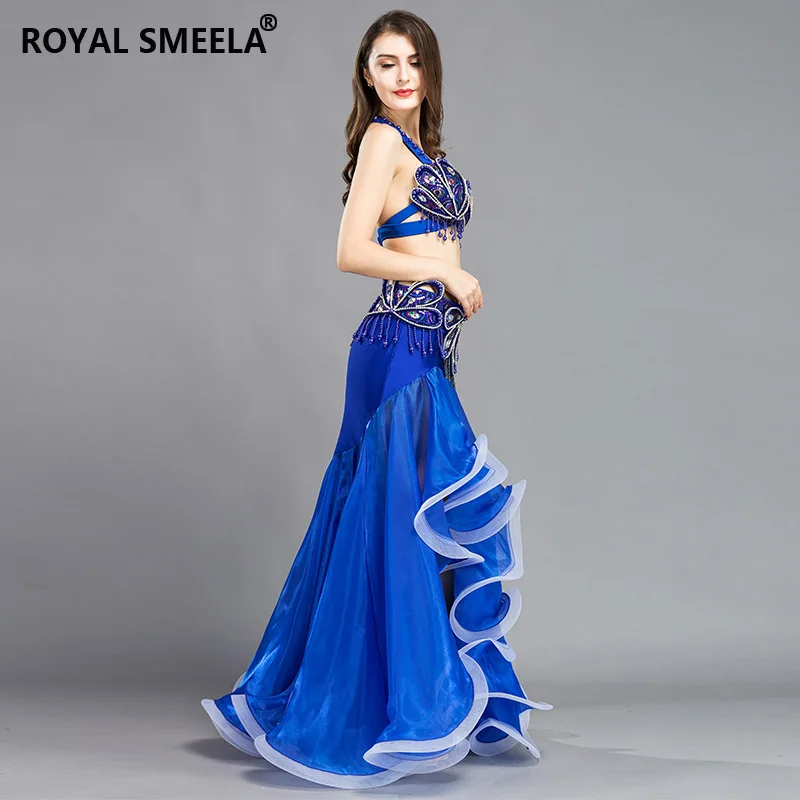 2024New High-end Dance Performance Women Dancewear Belly Dance Costume Bra&Belt&Skirt Set Stage Dance Clothing 8807