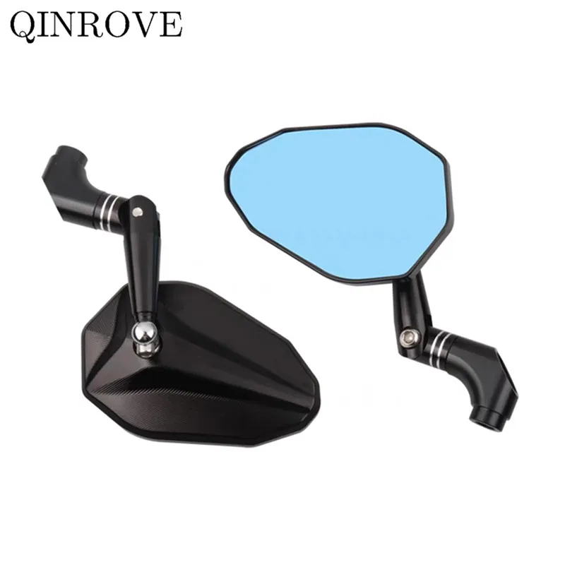 

Алюминиевые зеркала для мотоциклов с ЧПУ, 8 10 мм, зеркала заднего вида, скутер, уличный велосипед, боковое зеркало, универсальное для Yamaha MT07 Kawasaki Z900