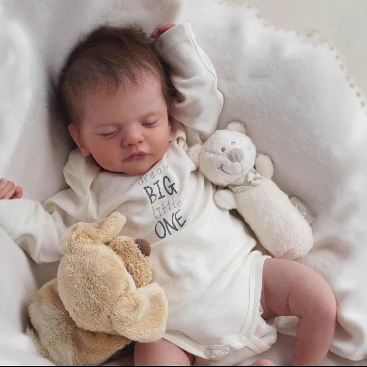 18" lebensechte Neugeborene wiedergeborene Puppe, süßes Babygesicht, glatte Haut, Lieblingsbegleiter für Kinder, perfektes Geburtstags- und Weihnachtsgeschenk