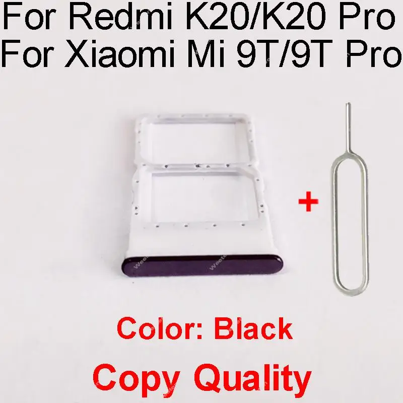 Memory & SIM Card Tray Holder For Xiaomi Redmi Mi 9T K20 K20 Pro Sim &   Card Reader Slot Replacement Repair Parts