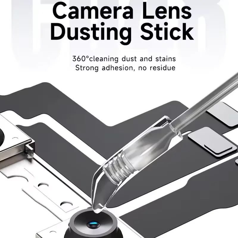 48 قطعة/صندوق ميكانيكي CD48 منظف عدسة الكاميرا لتنظيف الهاتف المحمول عدسة الكاميرا بصمة مزيل الغبار