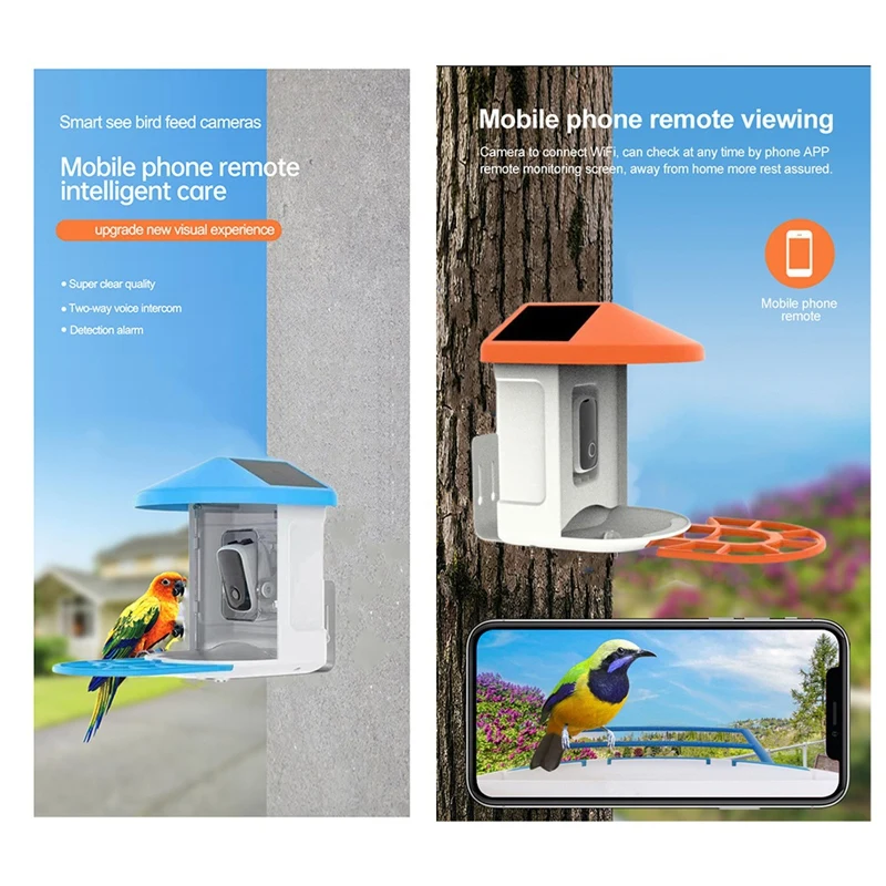 Smart Garden Bird Feeder With Sensor Camera AI-Enabled Wildlife Monitoring Enhanced Bird Watching Experience B