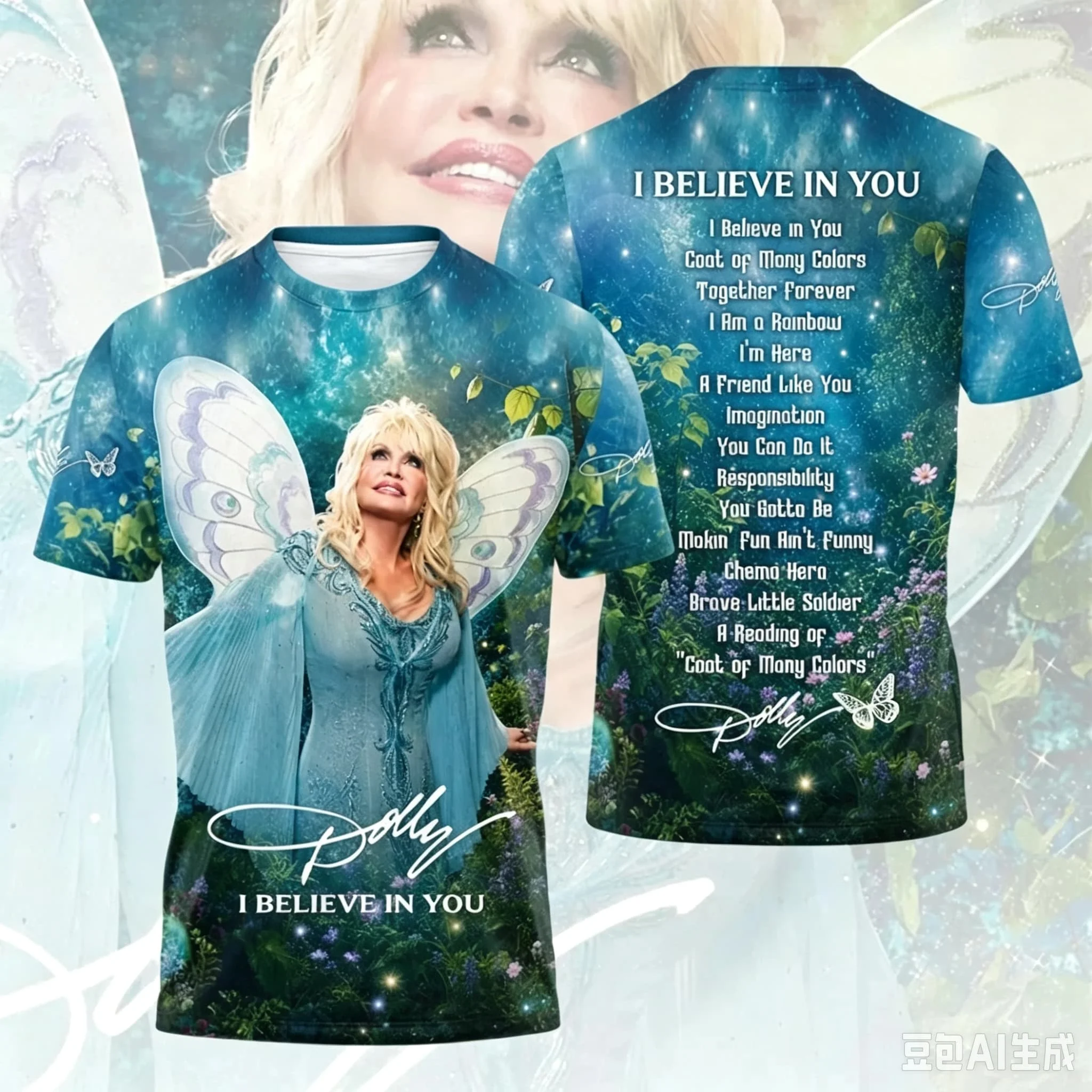 Dolly Parton T‑Shirt Unisex Double‑Sided Portrait Print Short‑Sleeve Top Country‑Music Fan Casual Streetwear Tee Family Matching