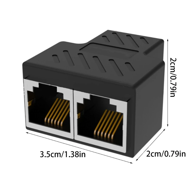 Rozdzielacz telefoniczny Rozdzielacz linii telefonicznej do telefonu stacjonarnego RJ11 6P6C 1 żeński na 2 adapter żeński do
