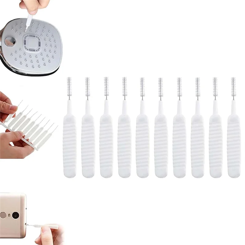 -ESTR แปรงทําความสะอาดหัวฝักบัวมัลติฟังก์ชั่นแปรงทําความสะอาดป้องกันการอุดตัน 10 แพ็ค