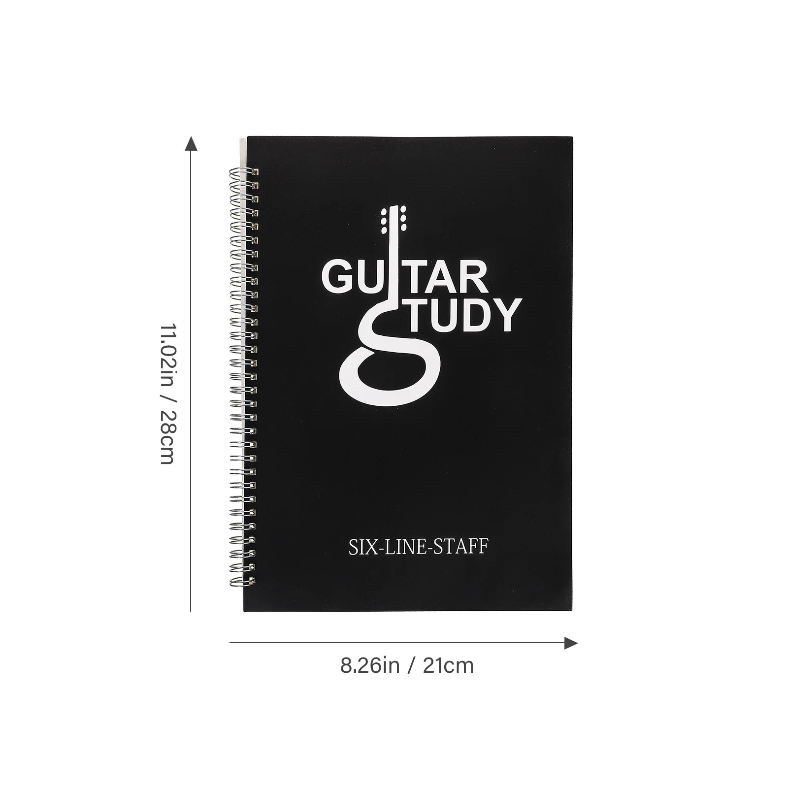 

60PCS Six String Guitar Sheet Music Notebook Waterproof PP Cover Coil Design Portable A4 Size Music Journal for Songwriting