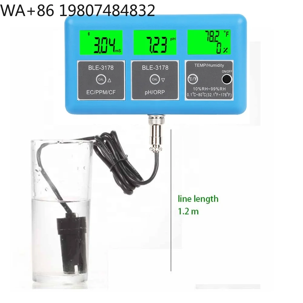 7-in-1 Online Aquarium Water Quality  High Precision 0.01pH PH EC ORP Real-time Water Condition Detector