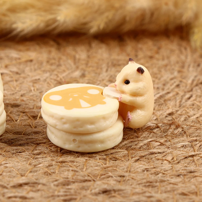 ドールハウス ミニハムスター デザートを食べる ハンバーガー 食べ物 デコレーション おもちゃ