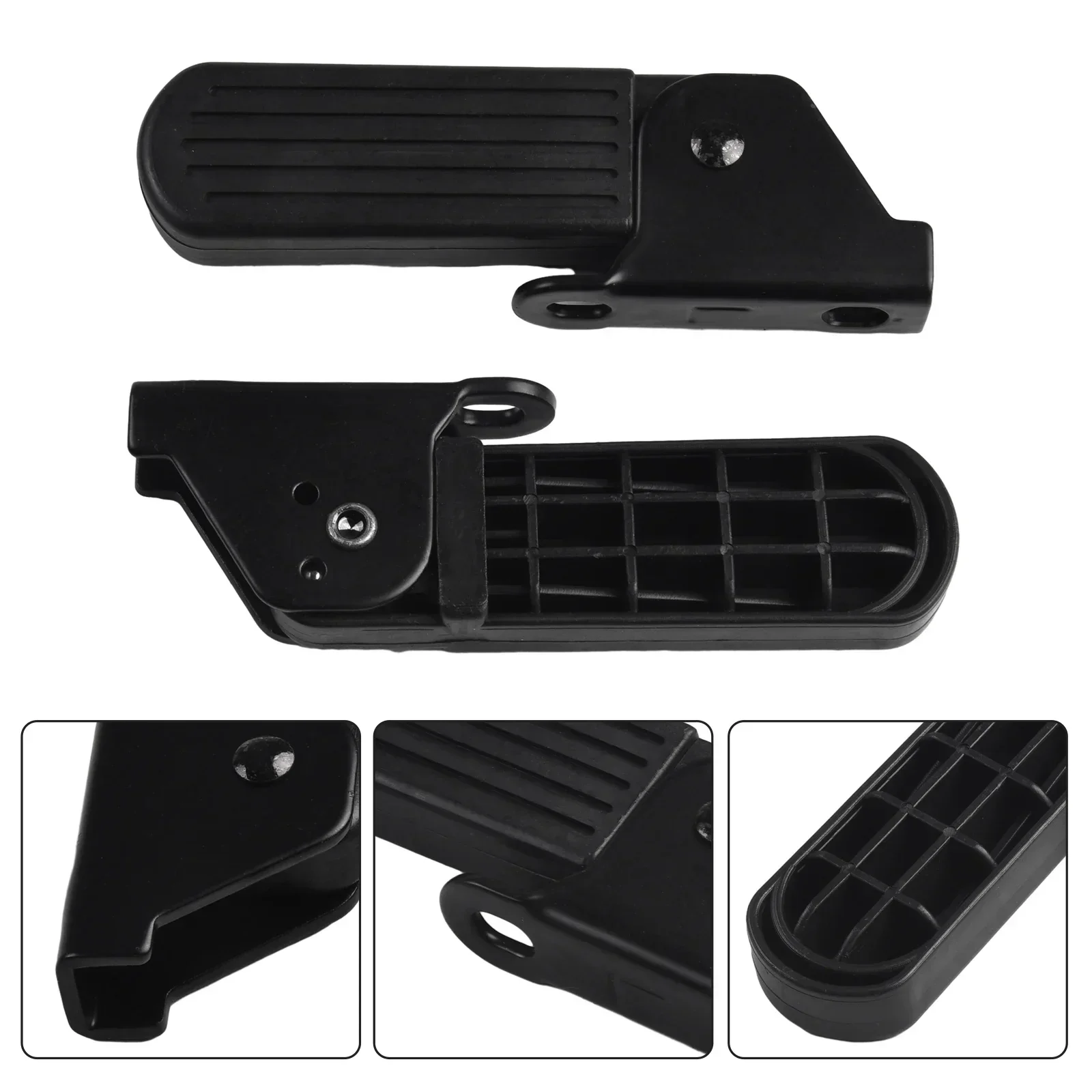 1 Pair Electric Moped Front Pedal Scooter Front Foldable Pedal Leg Support Pad Thickened Steel Plate E-bike Accessories 5cm Size