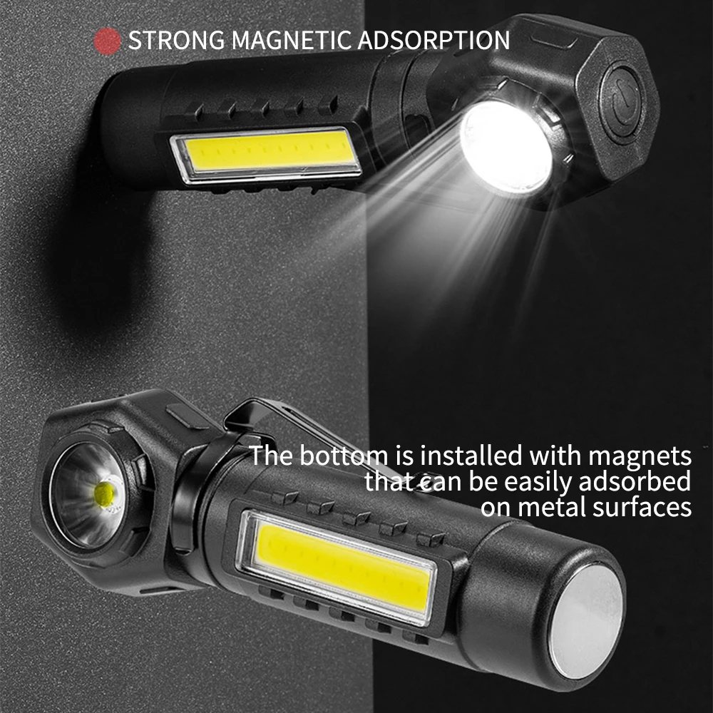 Outdoor headlights long endurance strong light LED rechargeable mounted ultra bright magnetic pen holder dual purpose flashlight