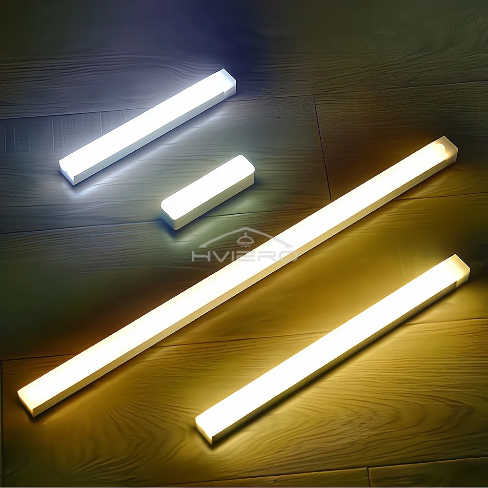 야간 조명 무선 LED 모션 센서 램프, USB 충전식 자석, 옷장, 주방 통로 튜브 감지기 전구 썸네일 6