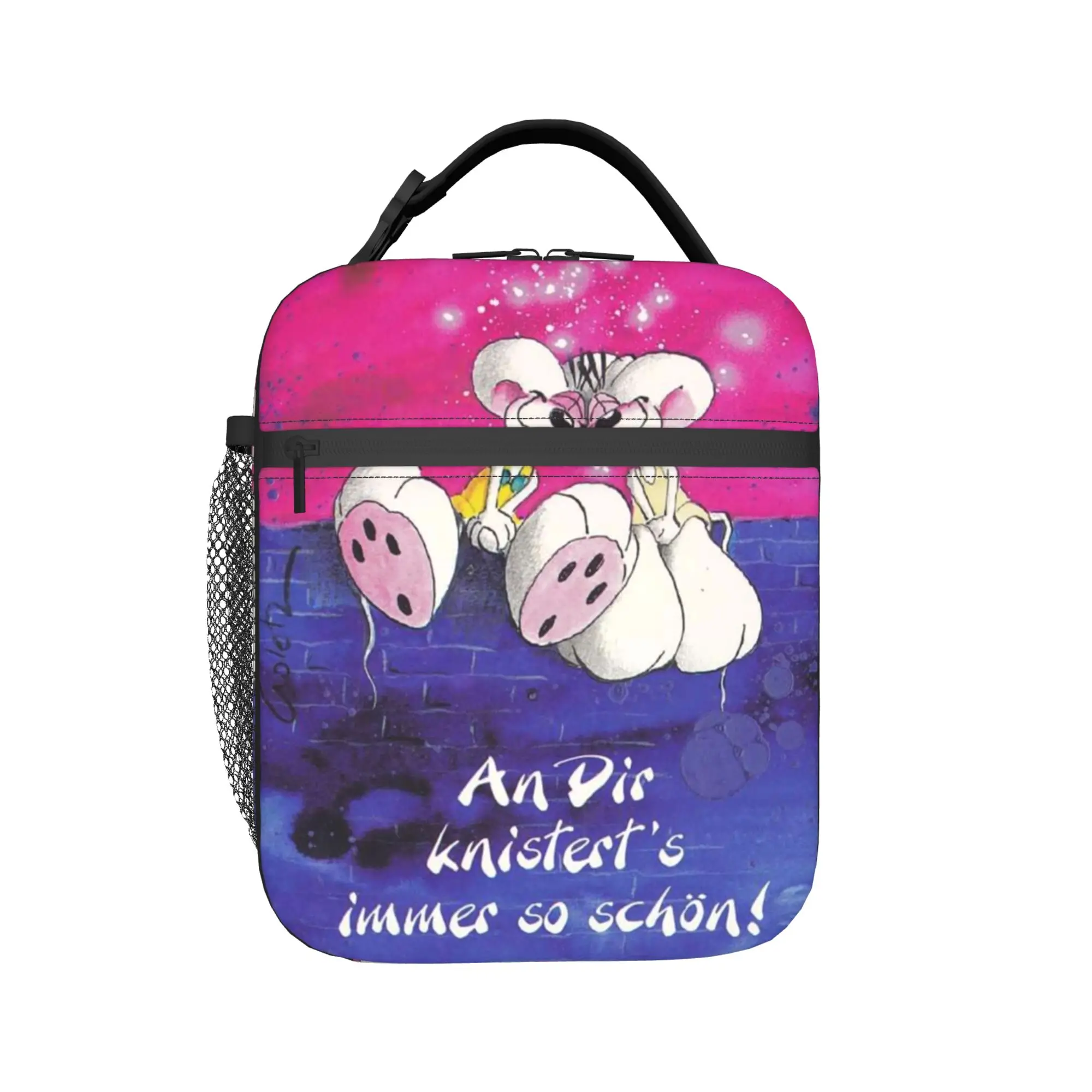 Diddl mouse Insulated Lunch Bag for Men Women  Food Container Portable Thermal Cooler Lunch Boxes For Picnic