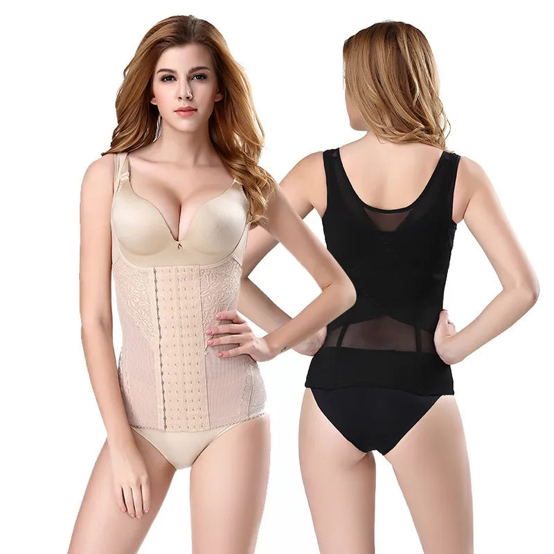 

Six Breasted Body Shaping Belly Band Women's Chest Support Corset plus Size Waist Shaping Base Mesh Breathable Body Shaping Vest