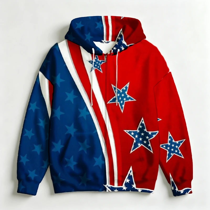 Men Zip Hooded Sweatshirt 3D A - огляд і ціна 3D Printing Output