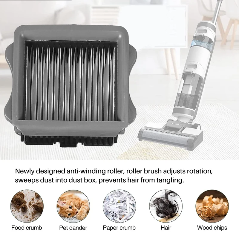 Rollo de cepillo y filtro de vacío para TINECO IFLOOR, IFLOOR3, Floor One S3, pisos de madera dura, piezas de aspiradora en seco y húmedo