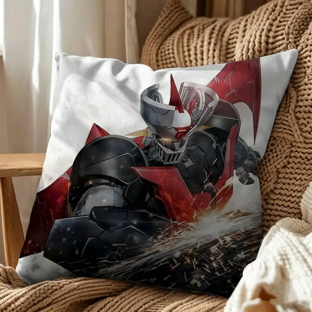 UFO R-Robot G-Goldorak Square Double-Sided Printed Pillow Case Sofa Cushion Cover Bedroom Bedside Decor