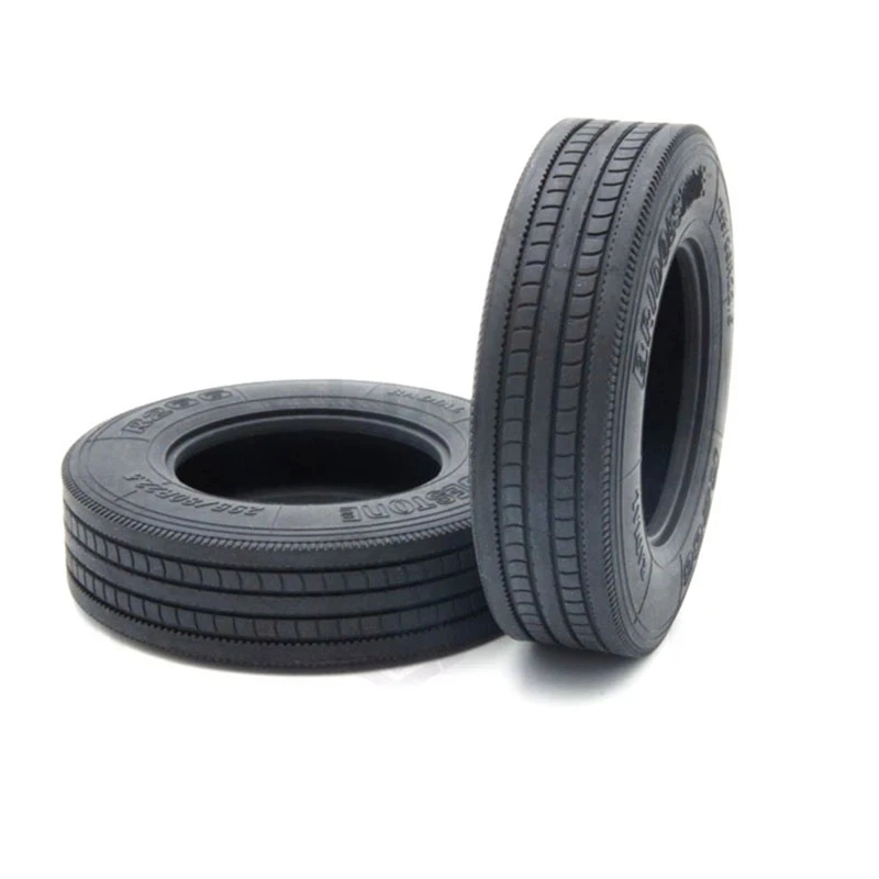 JX 1 Pair of Narrow Tire Upgrades For 1/14 Tamiya RC Truck Trailer Tipper For Scania MAN Benz Actros Volvo Car Diy Parts