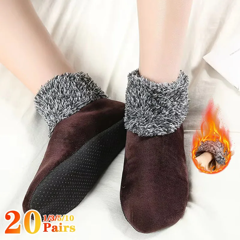

Thickened Floor Socks in Winter Non-slip Sole Men and Women Padded Warm High Socks Sets Home Socks Carpet Socks Winter
