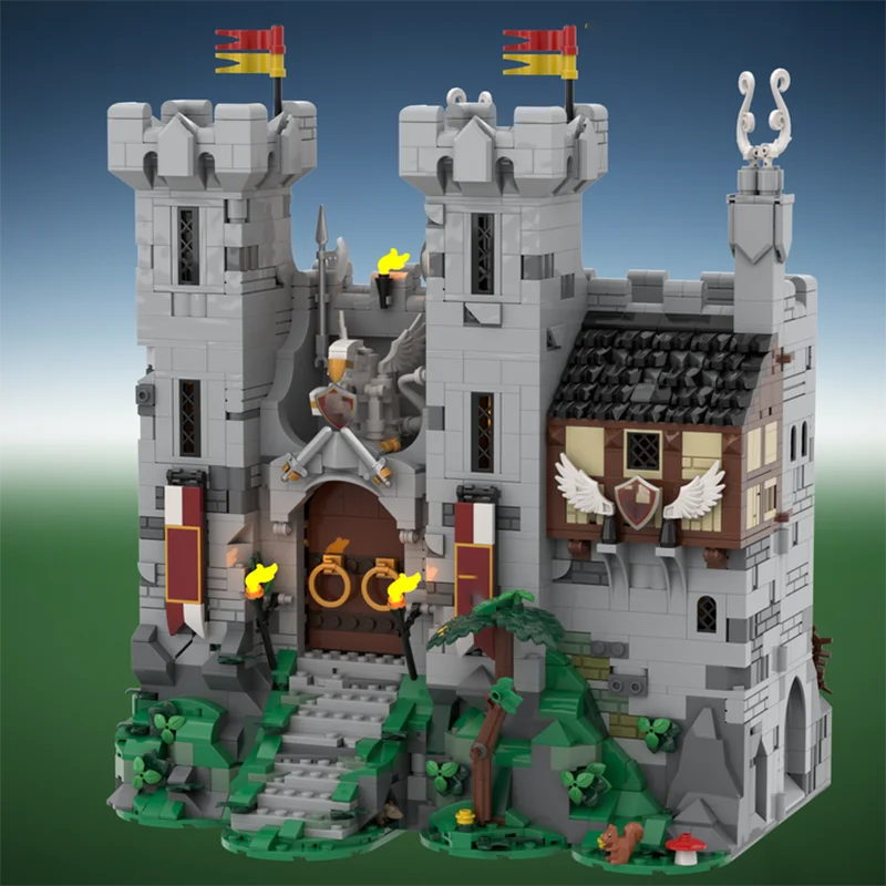 中世の城モデル Moc 組み立てブロック ジュエの城モデル テクノロジー モジュール式ブロック ギフト クリスマス おもちゃセット 組み立て