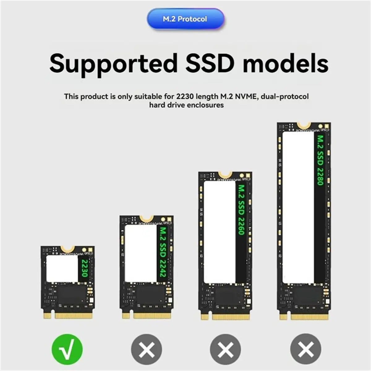 [VALUE PACK]2330 Solid-State SSD Enclosure 10Gbps for NVMe Single-Protocol ExternalPortable Hard Drive Enclosure Type-C 3.2
