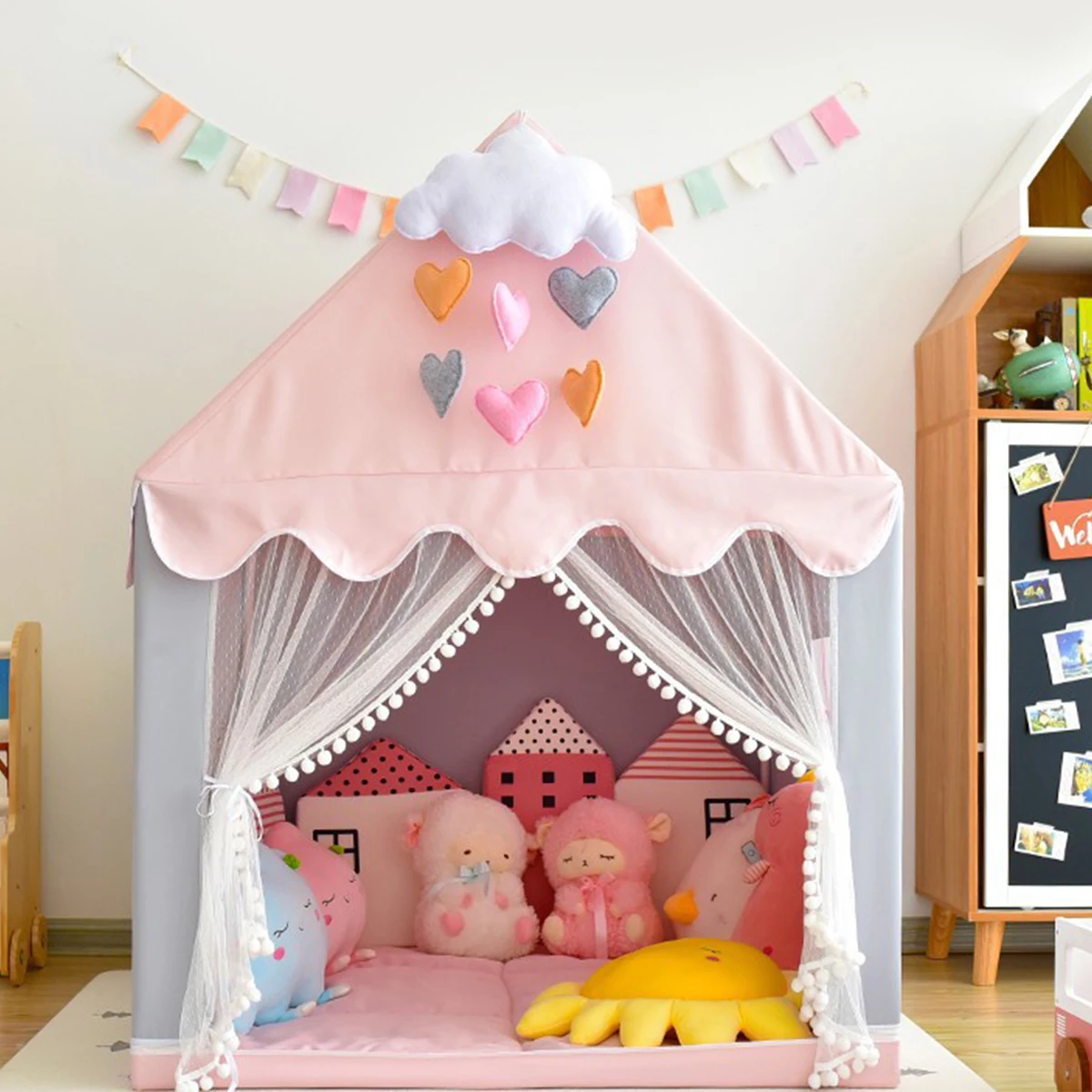 Children Play Tent Princess Castle House Child Room Cartoon Indoor Outdoor Playhouse Tent Toys Christmas Gifts for Boys Girls