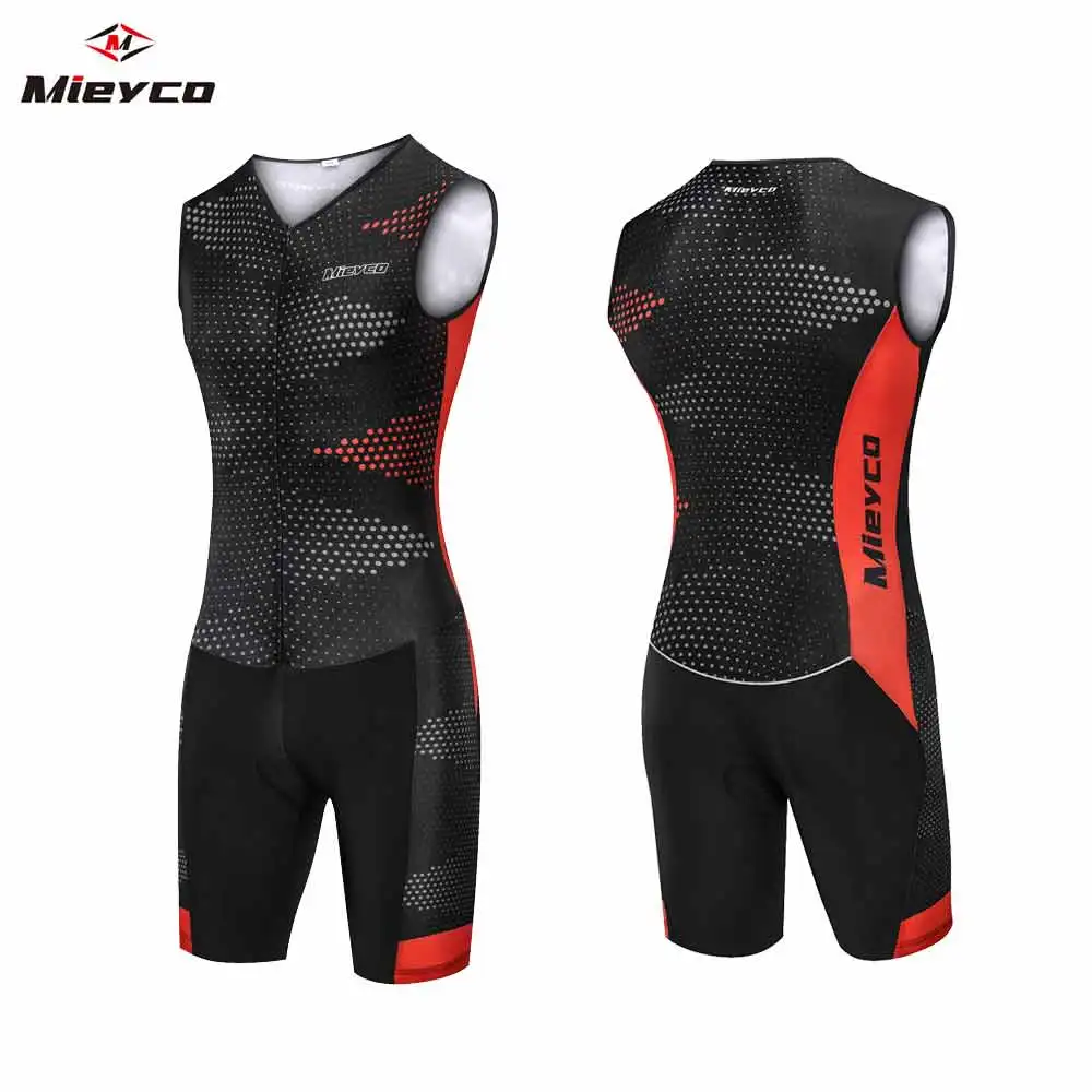Ärmelloser Aero-Rennanzug für Herren, gepolsterter Triathlon-Skinsuit, schnelltrocknend, atmungsaktiv, einteilige Fahrradbekleidung. – Detail 12