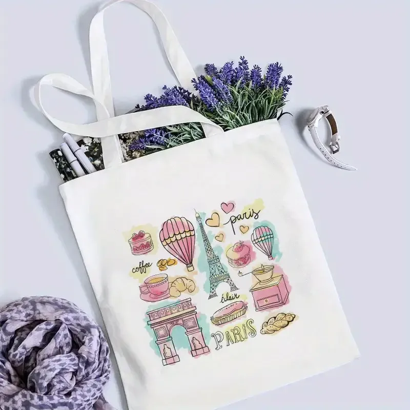 حقيبة سفر باريس للنساء حقيبة كتف مع حقيبة برج ايفل حقيبة سفر تصميم بطابع باريسي هيكل قوي #2