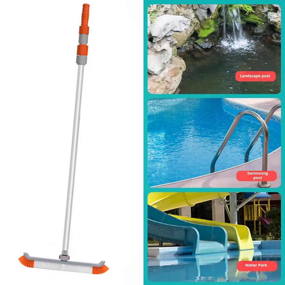 

Effective Tool Adjustable Telescopic Pool Brush with Stiff Bristles Tile Scrubber Tool for Swimming Pools Extendable for Easy