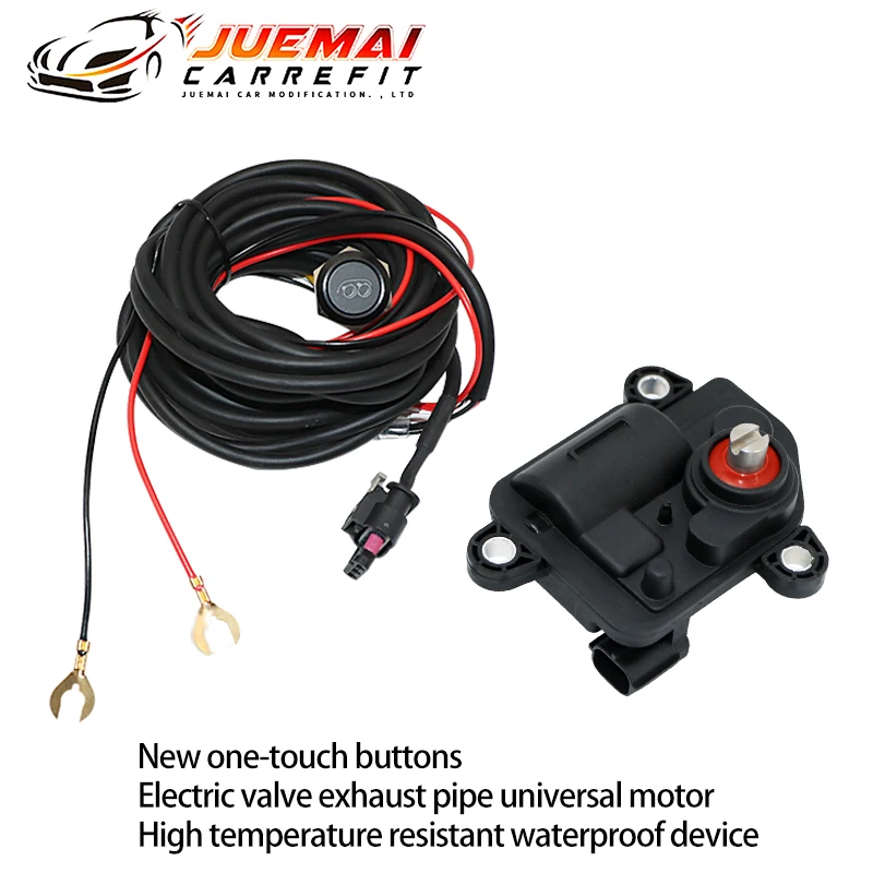 JUEMAI Car Accessories Electric Exhaust Control Valve One-Key Button Remote Motor Switch System With Cable Universal Water Proof