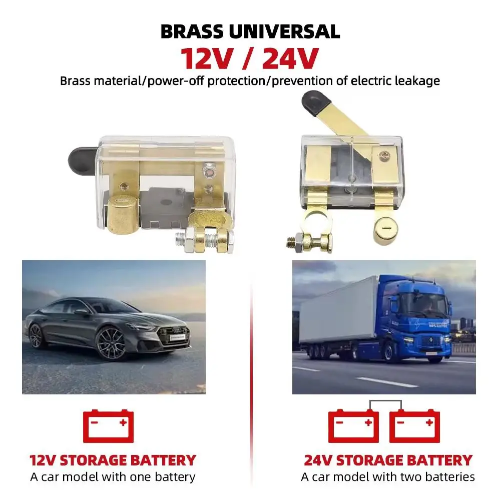 Interruptor isolador de bateria 12V/24V - Desconexão de faca para carro, marinho, barco, snowboard e ciclismo