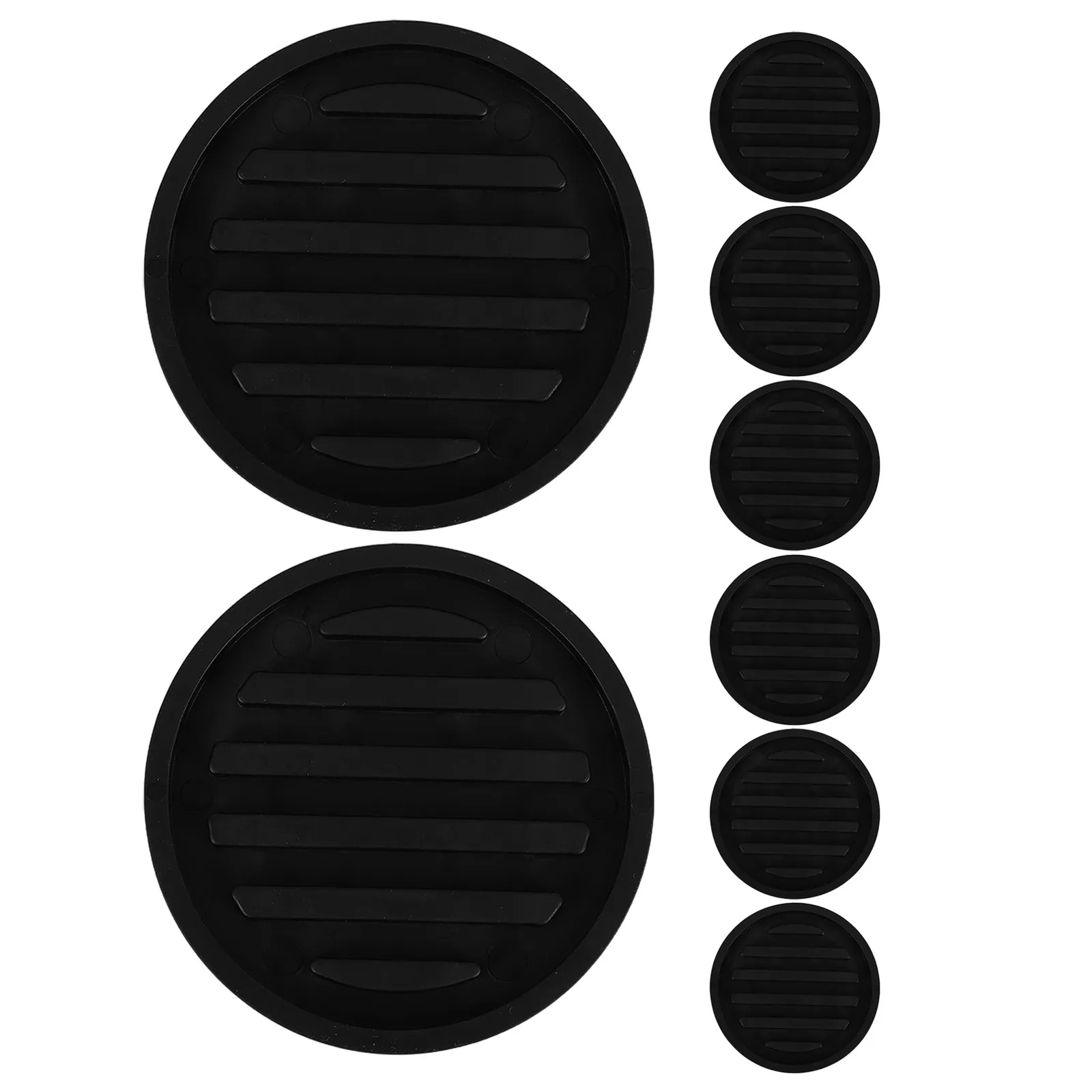 

8Pcs Round Rubber Caster Cups Non Slip Furniture Floor Protectors for Hardwood Tile Office Chair Stoppers Anti Slide Grip Pads